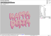 kappa delta pink Embroidery