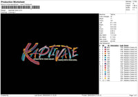 Kaptivatetext Embroidery File 6 sizes