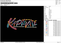 Kaptivatetext Embroidery File 6 sizes