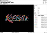 Kaptivatetext Embroidery File 6 sizes