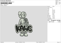 Kaws V4 Embroidery File 6 Sizes