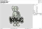 Kaws V4 Embroidery File 6 Sizes