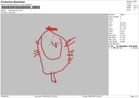 Drawing 02 Embroidery File 6 sizes