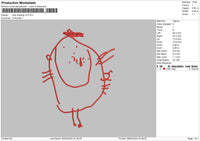 Drawing 02 Embroidery File 6 sizes