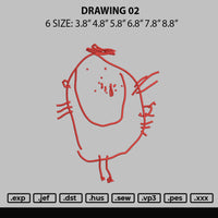 Drawing 02 Embroidery File 6 sizes