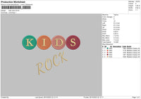 Kids Rock Embroidery File 6 sizes