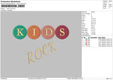 Kids Rock Embroidery File 6 sizes