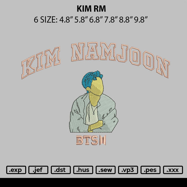 Kim Rm Embroidery File 6 sizes