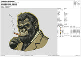 Kingkong Emboidery File 6 sizes