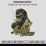 Kingkong Exotic Embroidery File 6 sizes