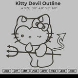 Kitty Devil Outline Embroidery