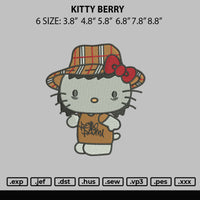 Kitty Berry Embroidery File 6 sizes