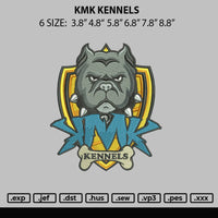 Kmk Kennels Embroidery File 6 sizes