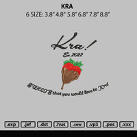 Kra Embroidery File 6 sizes