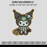 Kuro Halloween 23 Embroidery File 6 sizes