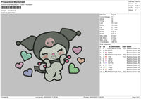 Kurolove Embroidery File 6 sizes