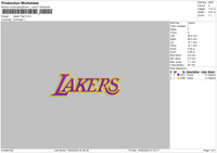 Lakerstext 02 Embroidery File 6 sizes