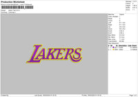 Lakerstext 02 Embroidery File 6 sizes