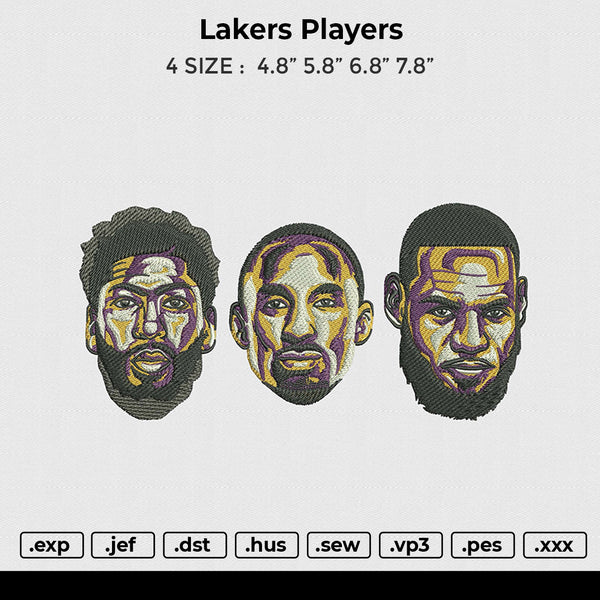 Lakers Players Embroidery