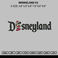 Minnieland V2 Embroidery File 6 sizes