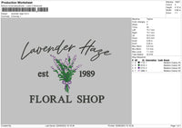 Lavender Hage Embroidery File 6 sizes