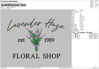 Lavender Hage Embroidery File 6 sizes