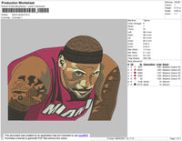 Lebron James Embroidery