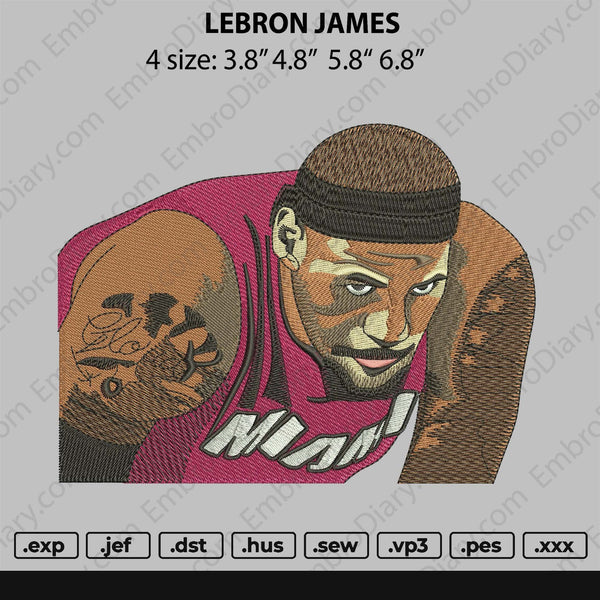 Lebron James Embroidery