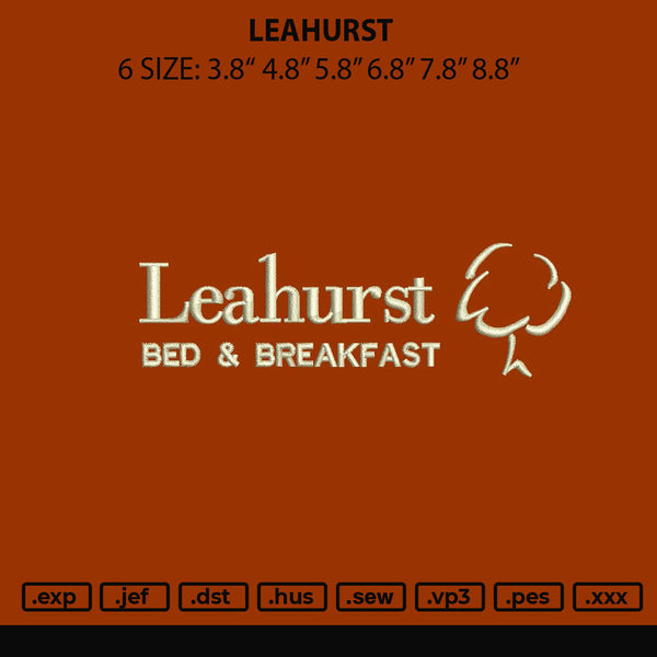 Leahurts Embroidery File 6 sizes