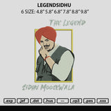 Legendsidhu Embroidery File 6 sizes