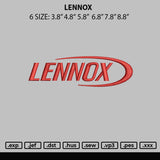 Lennox Embroidery File 6 sizes