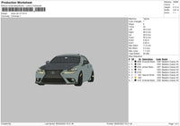 Lexus Car V2 Embroidery File 6 sizes