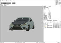 Lexus Car V2 Embroidery File 6 sizes