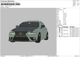 Lexus Car V2 Embroidery File 6 sizes