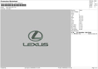 Lexus Puff Embroidery File 6 sizes