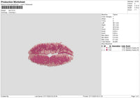 Lips Embroidery File 6 sizes