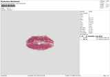 Lips Embroidery File 6 sizes