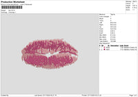 Lips Embroidery File 6 sizes