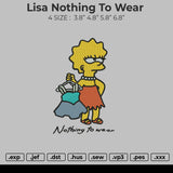 Lisa Nothing Wear Embroidery