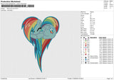 little pony love Embroidery