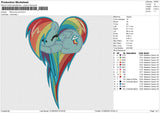 little pony love Embroidery