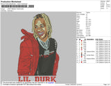 Lil Durk Red Embroidery