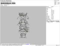 Lines Anime NARUTO FRIENDS Embroidery