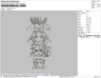 Lines Anime NARUTO FRIENDS Embroidery