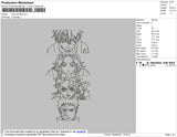 Lines Anime NARUTO FRIENDS Embroidery