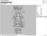 Lines Anime NARUTO FRIENDS Embroidery