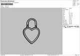 Keylock Heart Embroidery File 2 Files