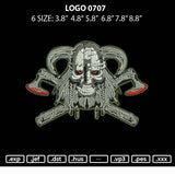 Logo 0707 Embroidery File 6 sizes