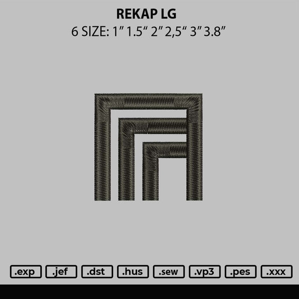 Rekap Lg Embroidery File 6 sizes