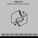 Logo 1501 Embroidery File 6 sizes